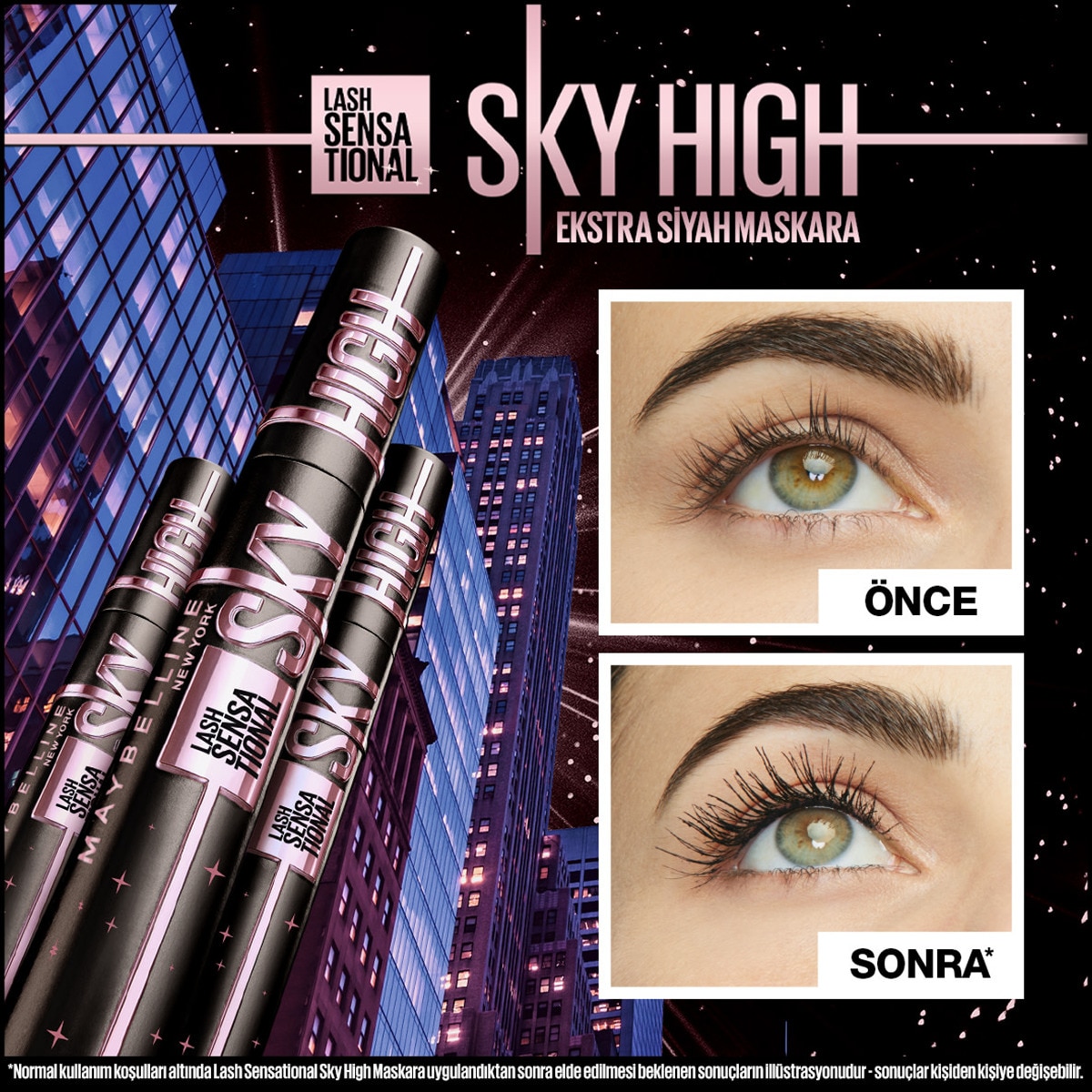 MAYBELLINE MAYBELLINE Maybelline New York Sky High Maskara Cosmic Black 1 of 5