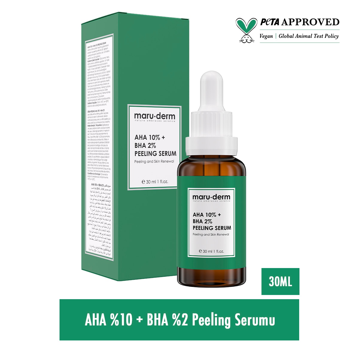  MARUDERM MARUDERM Maruderm Peeling AHA %10 + BHA %2 Maske Serumu 30 ml  1 of 5 