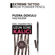  FLORMAR FLORMAR Flormar Extreme Tattoo Pudra Bitişli Kaş Kalemi No: 002 Medium Brown 