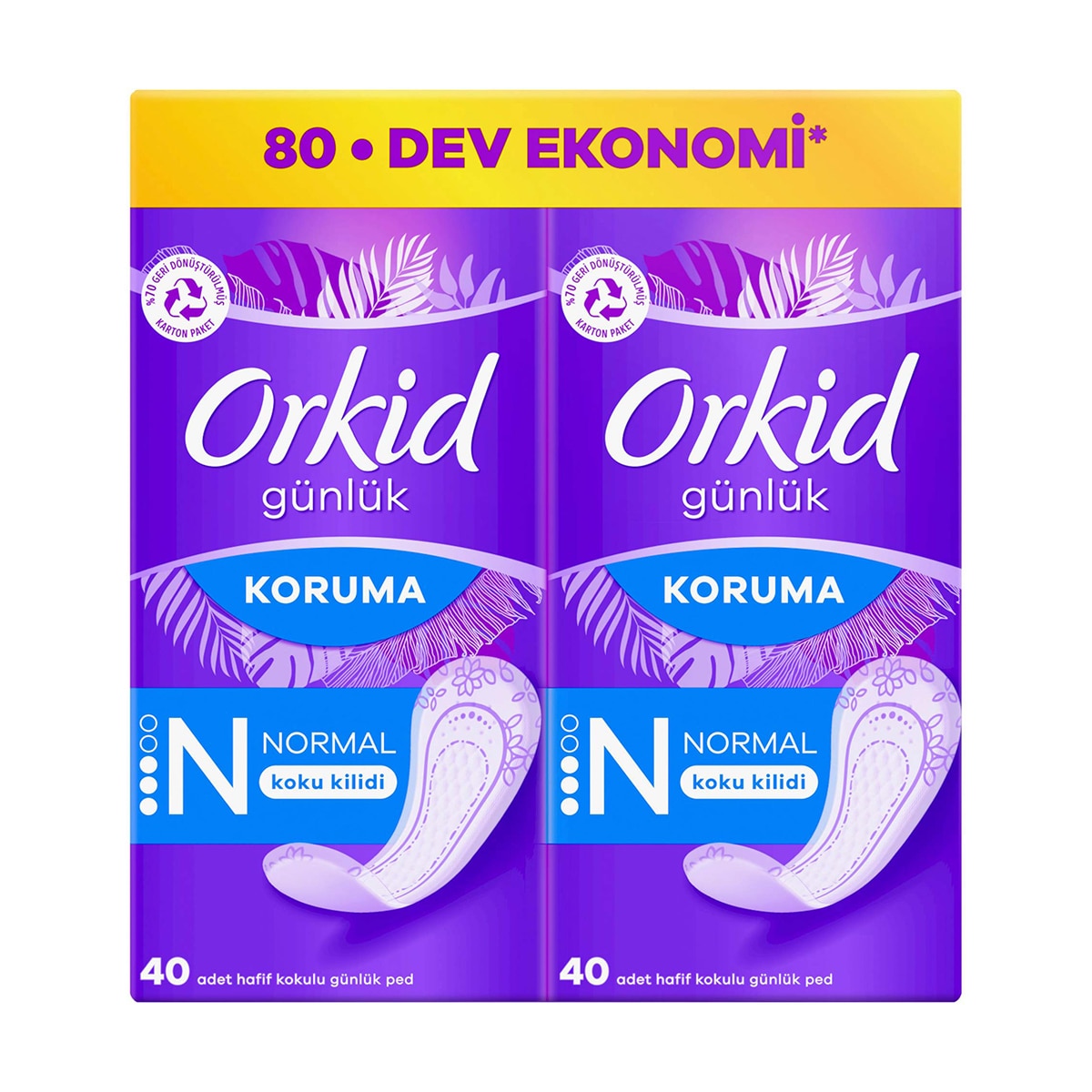 ORKID ORKID Orkid Günlük Ped Günlük Koruma Normal 80 Adet 1 of 1 Orkid Günlük Ped Günlük Koruma Normal 80 Adet