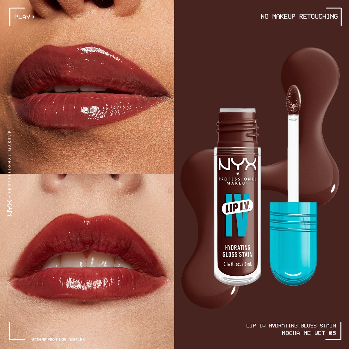 コスメ NYX Nyx Professional Make Up Lip IV Dudak Parlatıcısı Tint Mocha
