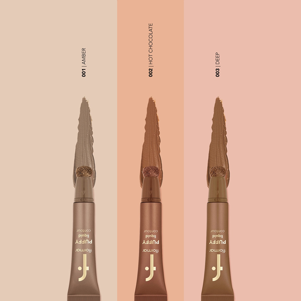  FLORMAR FLORMAR Flormar Puffy Aydınlık Bitişli Sünger Aplikatörlü Likit Kontür No: 01 Amber  1 of 8 