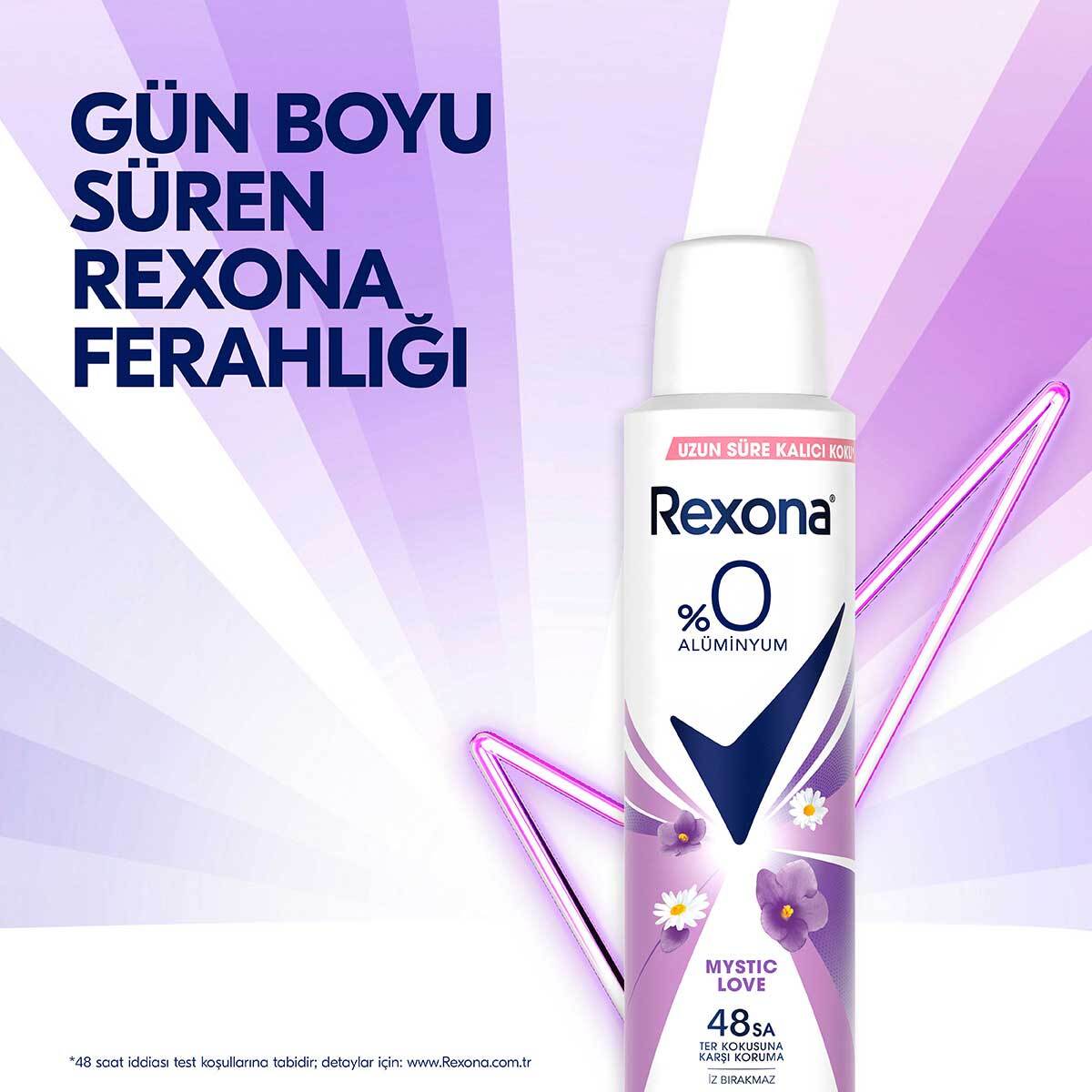  REXONA REXONA Rexona Kadın Sprey Deodorant Mystic Love %0 Alüminyum 48 Saat 150 ml  1 of 8 