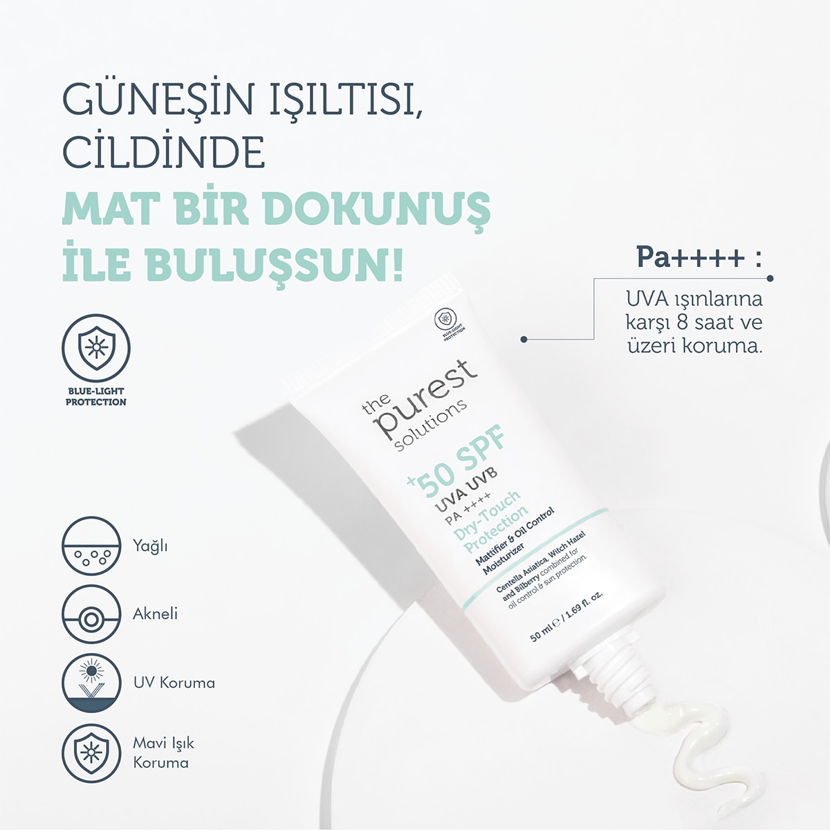  THE PUREST SOLUTIONS THE PUREST SOLUTIONS The Purest Solutions Yağlı Cilt Güneş Kremi 50+ Spf 50 ml  1 of 6 