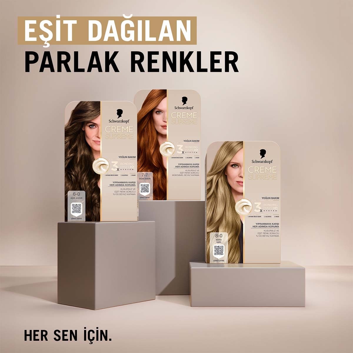  undefined CREME SUPREME Creme Supreme Saç Boyası Açık Kahve 6-0  1 of 11 