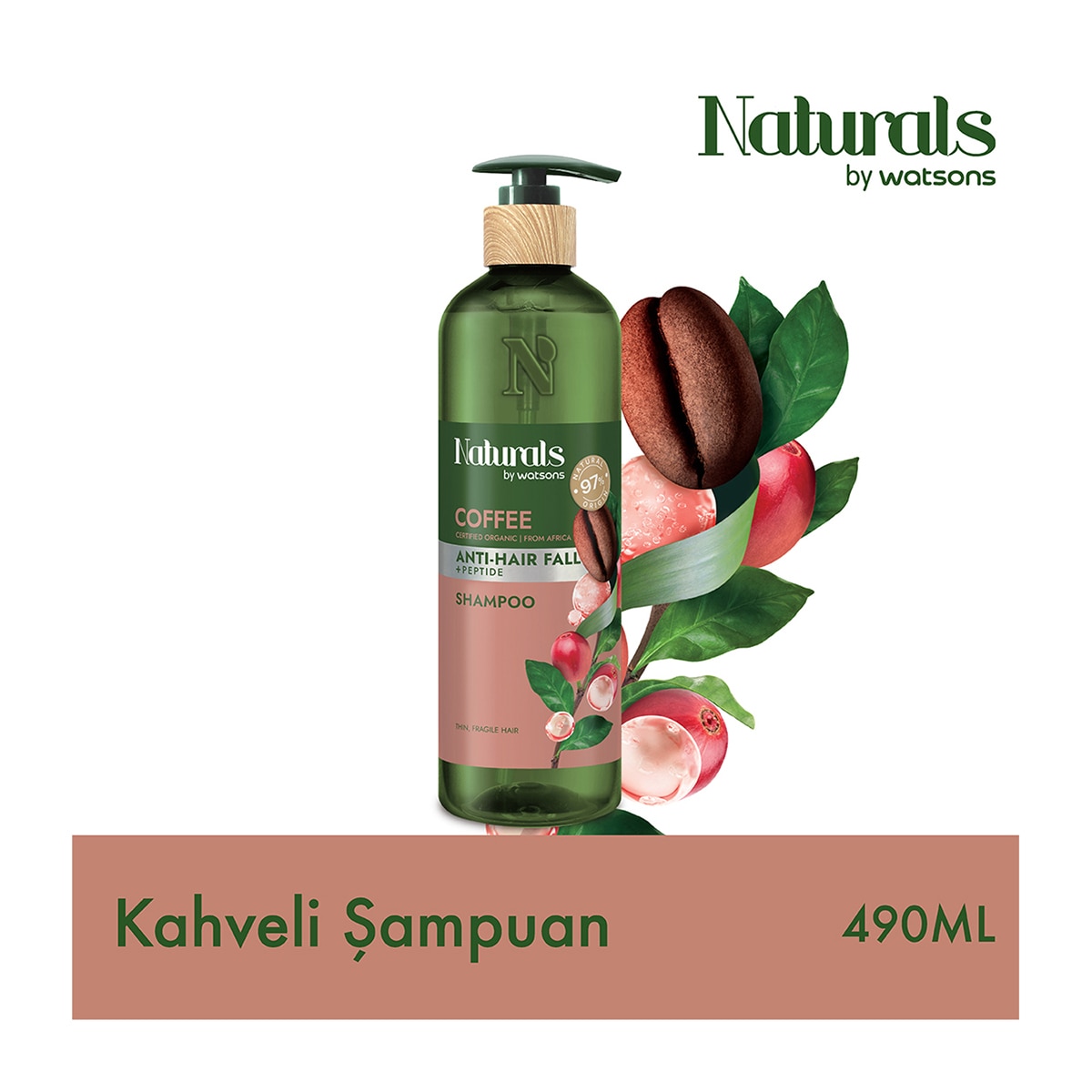  NATURALS BY WATSONS NATURALS BY WATSONS Naturals By Watsons Coffee Şampuan 490 ml  Naturals By Watsons Coffee Şampuan 490 ml