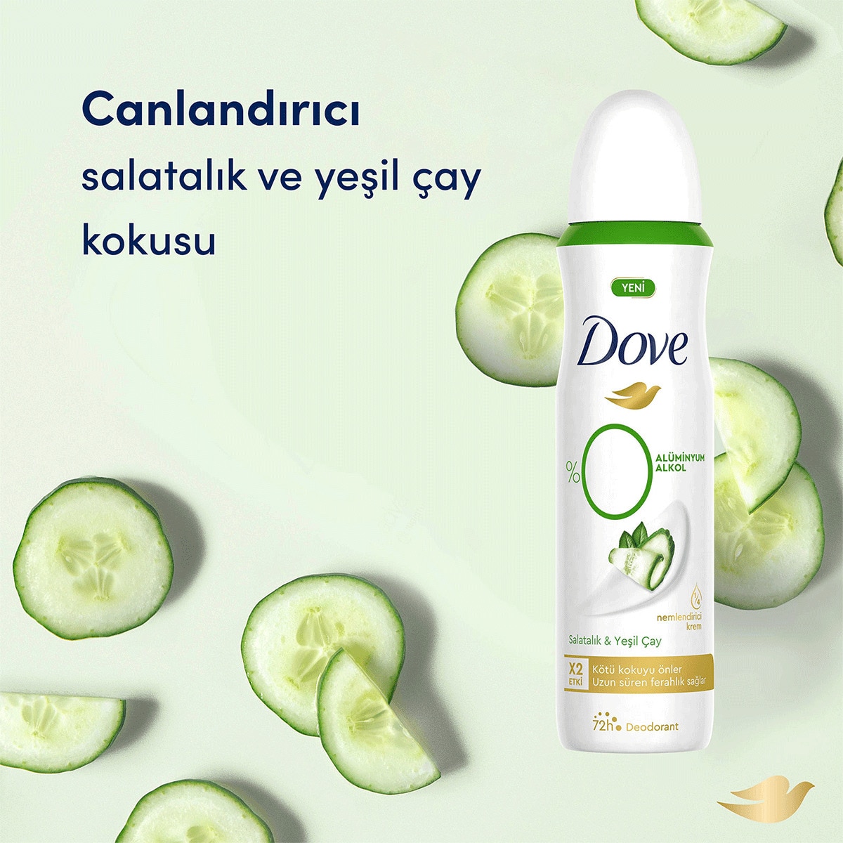  DOVE DOVE Dove Kadın Deodorant %0 Alüminyum Salatalık & Yeşil Çay 150 ml  1 of 7 