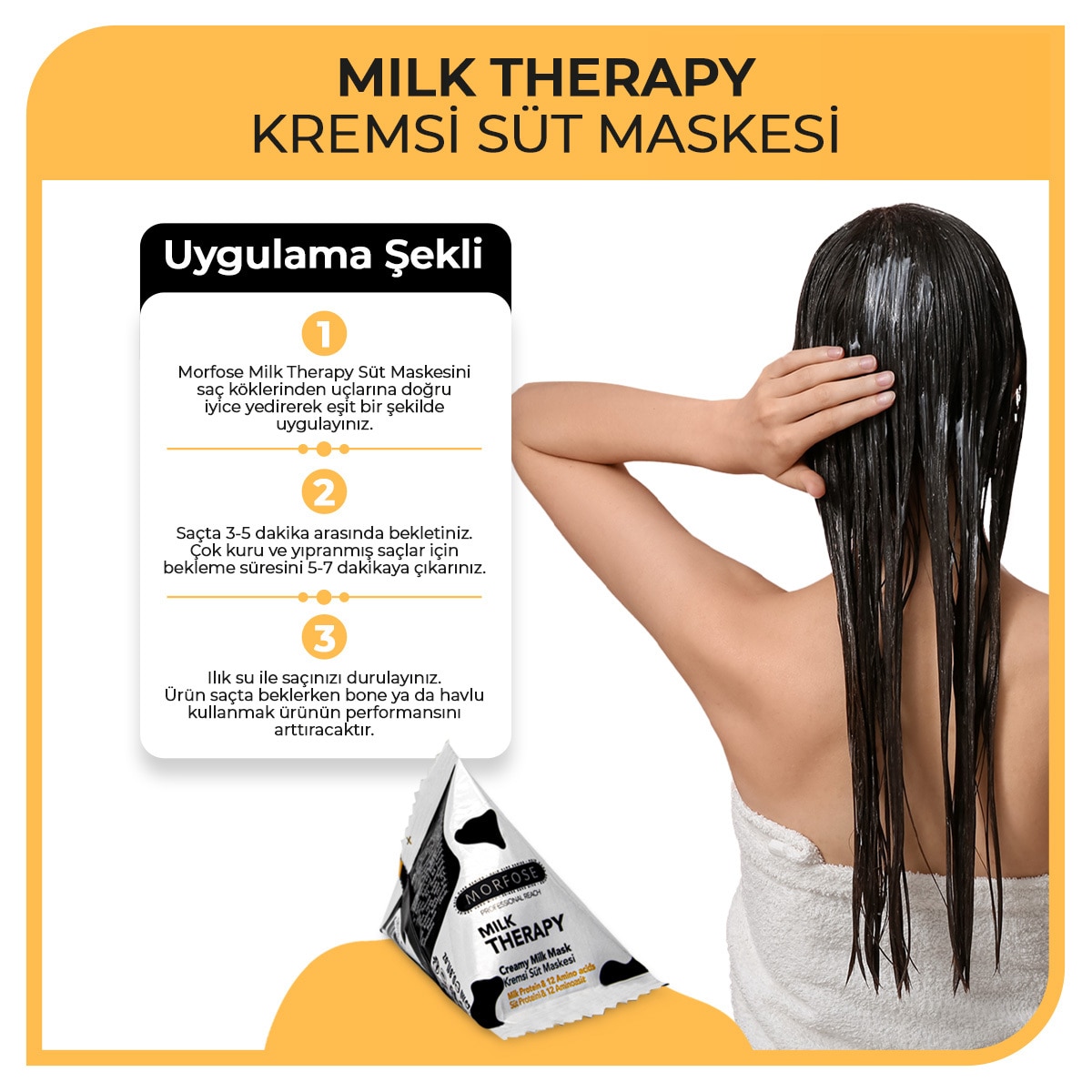 MORFOSE MORFOSE Morfose Saç Maskesi Üçgen Milk Therapy 25 ml 1 of 5