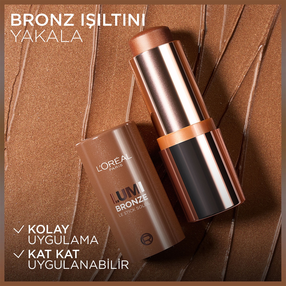  LOREAL PARIS LOREAL PARIS L'Oreal Paris Lumi Bronzlaştırıcı Stick 130 Sunset Dore  1 of 7 