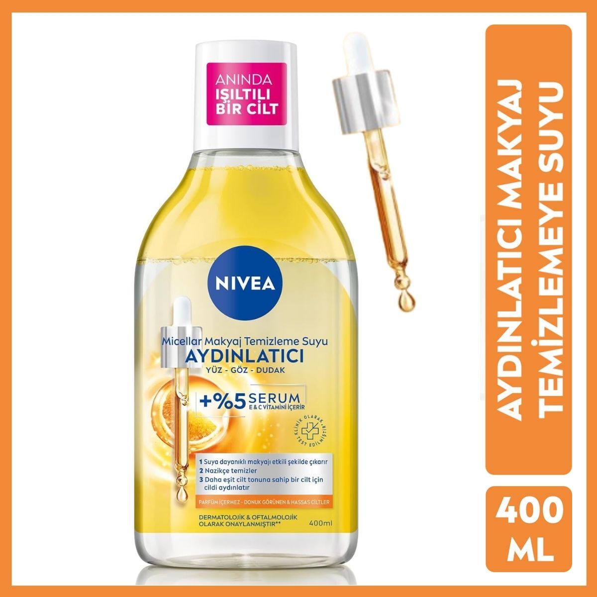  NIVEA VISAGE NIVEA VISAGE Nivea Aydınlatıcı Micellar Makyaj Temizleme Suyu 400 ml  Nivea Aydınlatıcı Micellar Makyaj Temizleme Suyu 400 ml