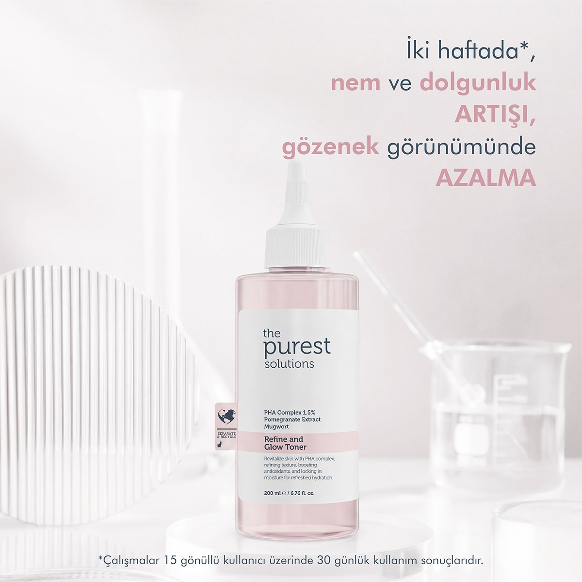  THE PUREST SOLUTIONS THE PUREST SOLUTIONS The Purest Solutions Hassas Ciltler İçin Arındırıcı ve Aydınlatıcı PHA Pembe Tonik 200 ml  1 of 7 