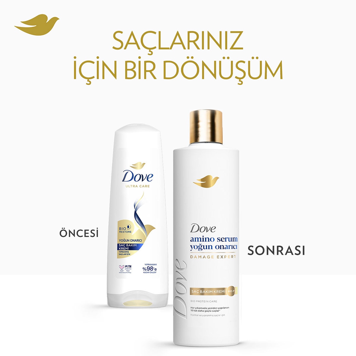 DOVE DOVE Dove Saç Bakım Kremi Yoğun Onarıcı 350 ml 1 of 11