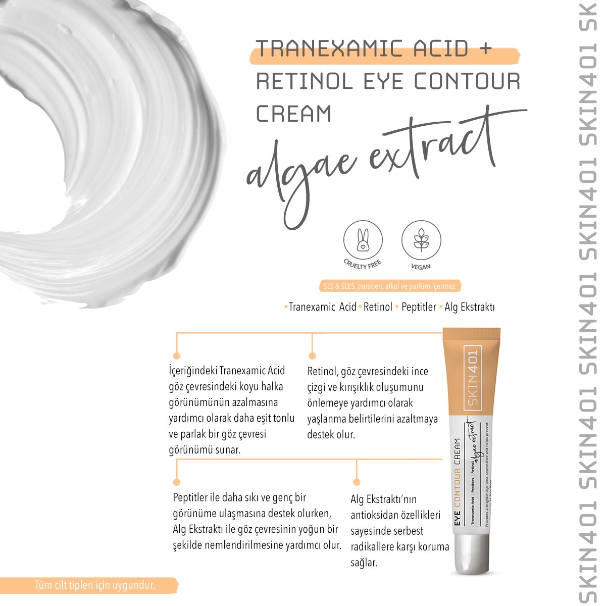  SKIN401 SKIN401 Skin401 Göz Çevresi Retinol Bakım Kremi 20 ml  1 of 4 