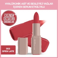 Maybelline New York Serum Etkili Hyaluronik Asit ve Besleyici Yağ İçeren Ruj Satin Open Late 003