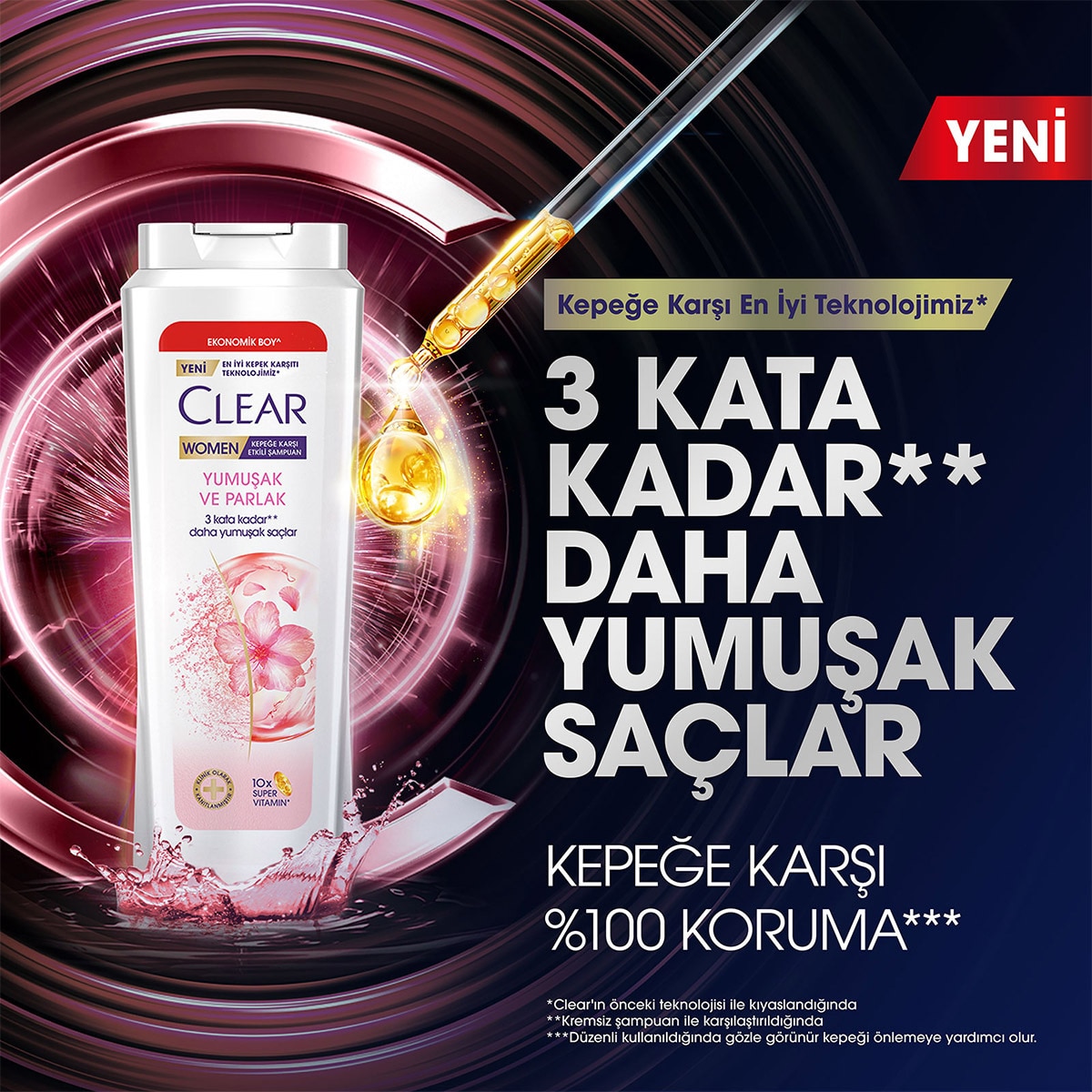  CLEAR CLEAR Clear Women Şampuan Yumuşak&Parlak 500 ml  1 of 9 