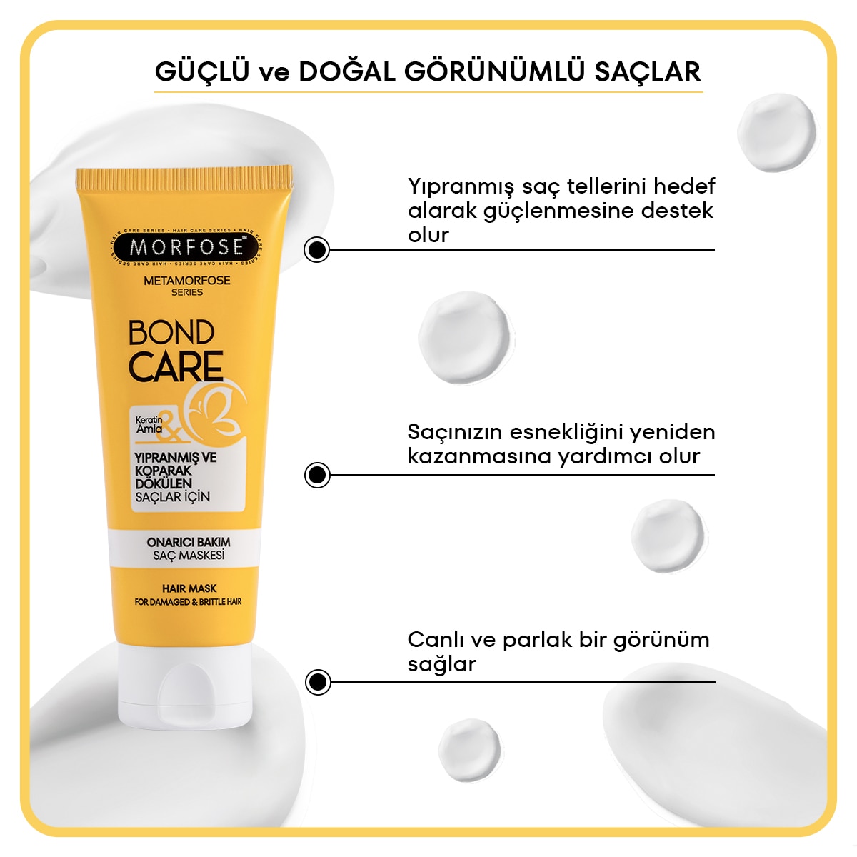  MORFOSE MORFOSE Morfose Metamorfose Onarıcı Saç Maskesi 75 ml  1 of 7 
