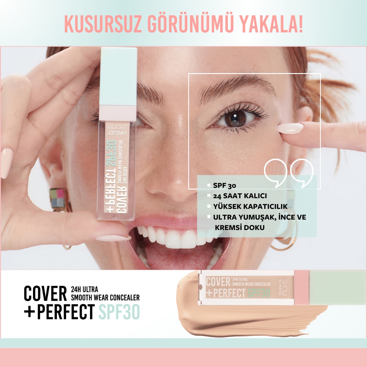  SHOW BY PASTEL SHOW BY PASTEL Show By Pastel Cover+Perfect SPF30 Ultra Kapatıcı 305 Sand  1 of 7 