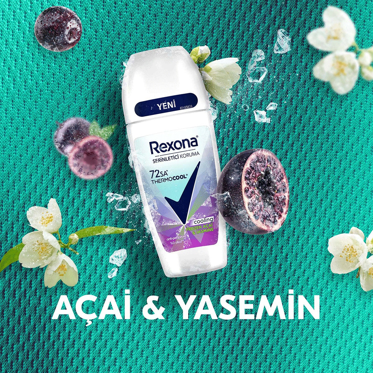 REXONA REXONA Rexona Thermocool Frozen Acai & Jasmine 72 Saat Koruma Antiperspirant Kadın Roll-On 50 ml 1 of 10