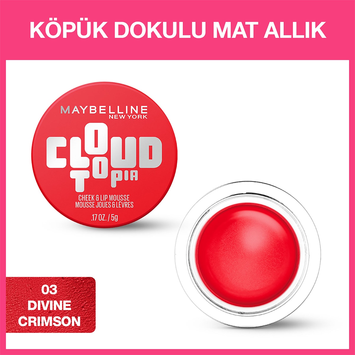 MAYBELLINE Maybelline New York Cloudtopia Köpük Dokulu Mat Allık