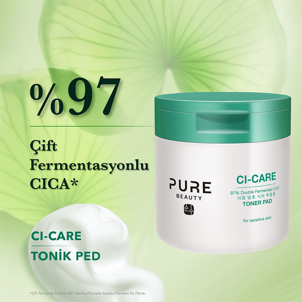  PURE BEAUTY PURE BEAUTY Pure Beauty Ci-Care Tonik Ped 60'lı  1 of 3 