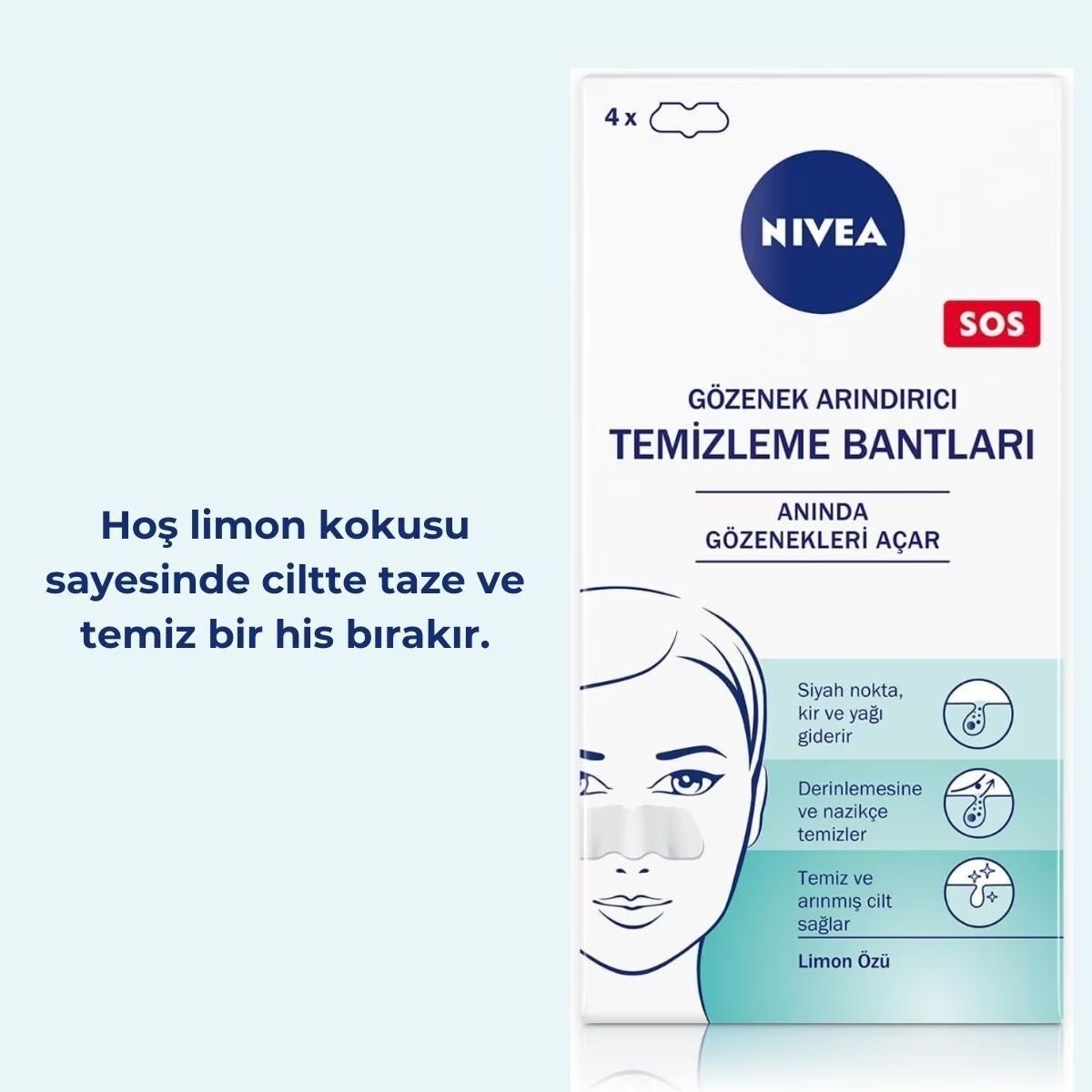NIVEA VISAGE NIVEA VISAGE Nivea Siyah Nokta ve Gözenek Temizleyici T-Bölgesi Bant 4 Adet 1 of 7