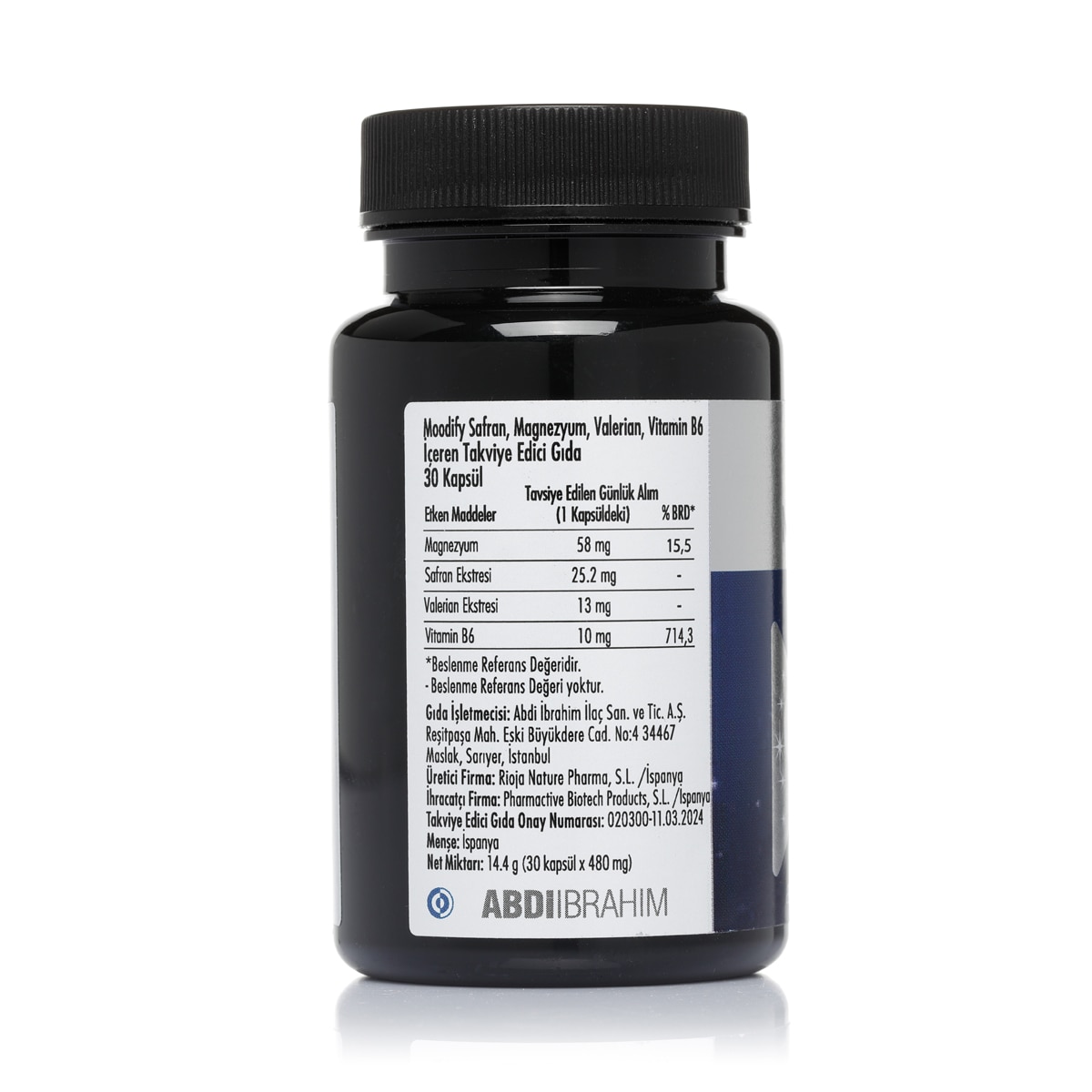 MOODIFY MOODIFY Moodify Safran Magnezyum Valerin B6 Vitamin 30 Kapsül 1 of 3