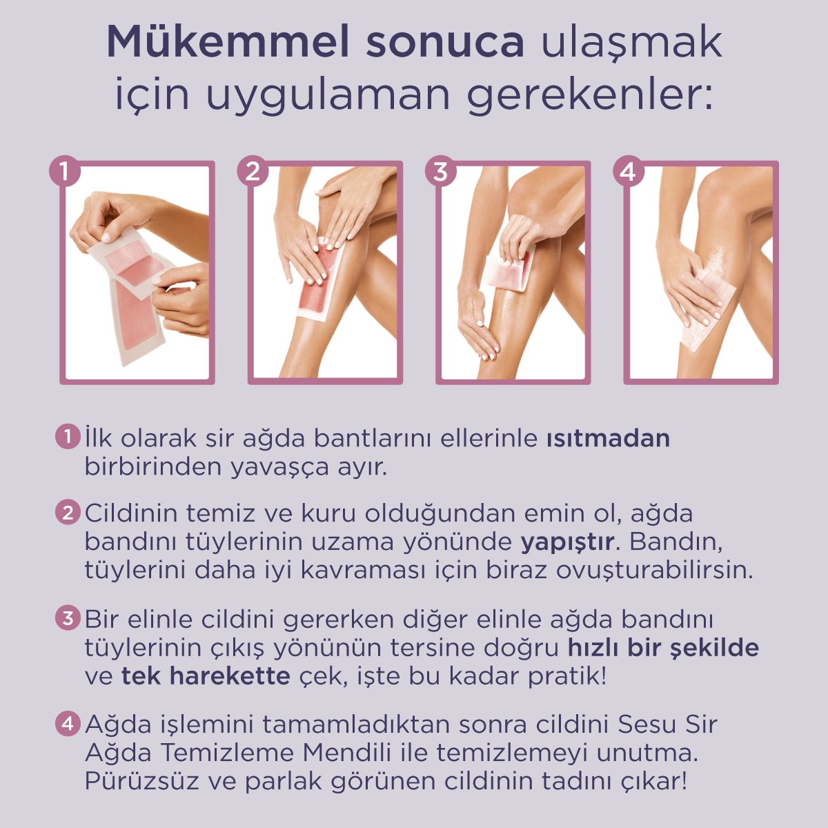  undefined SESU Sesu Hassas Vücut Ağda Bandı 12 Adet  1 of 8 