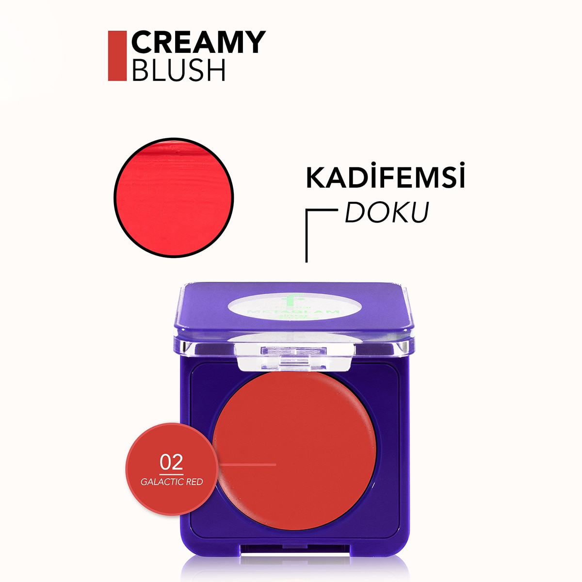  FLORMAR EXC. FLORMAR EXC. Flormar Metaglam Krem Allık 2 Galactıc Red  1 of 6 