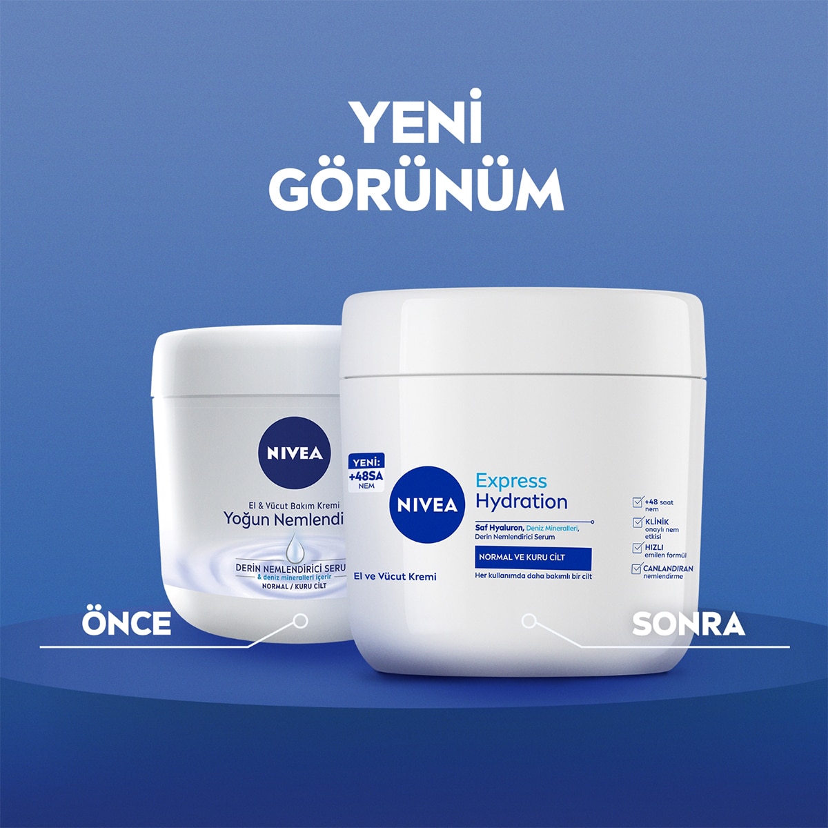  NIVEA SOFT NIVEA SOFT Nivea Express Hydration El ve Vücut Bakım Kremi 400 ml 48 Saat Nemlendirici  1 of 8 