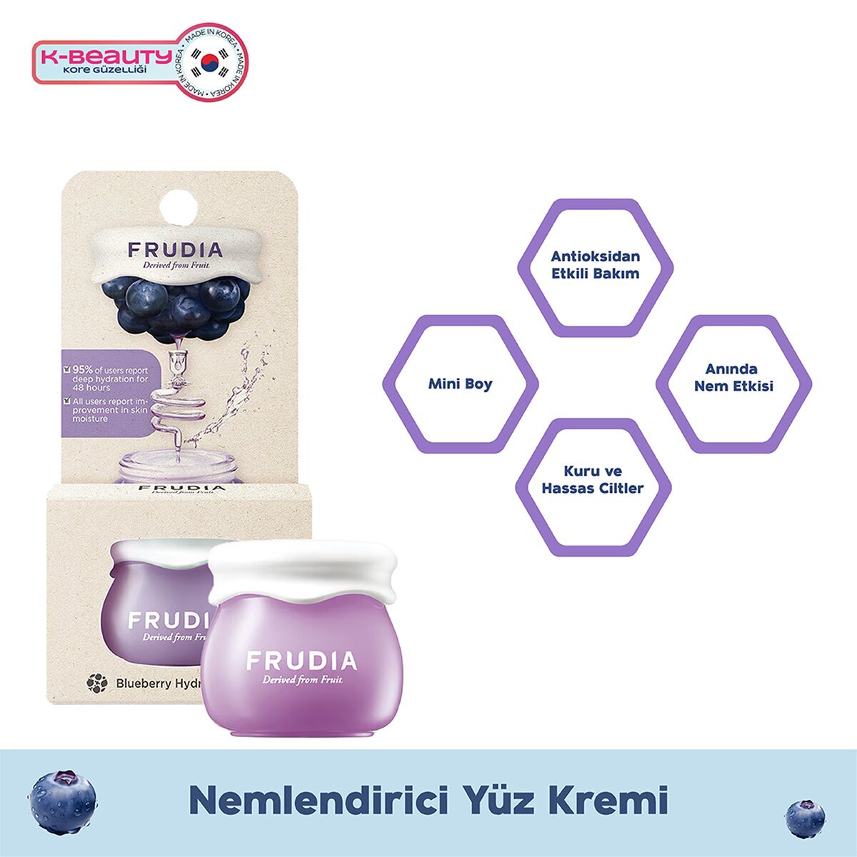 Frudia Blueberry Nemlendirici Mini Krem 10 g