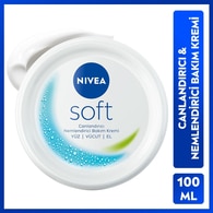  NIVEA SOFT NIVEA SOFT Nivea Soft Nemlendirici Bakım Kremi Yüz ve Vücut 100 ml El Jojoba Yağı ve E Vitamini Tüm Ciltler  