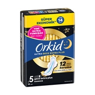 Orkid Ultra Ekstra Dörtlü Hijyenik Ped Gece Plus 14'lü