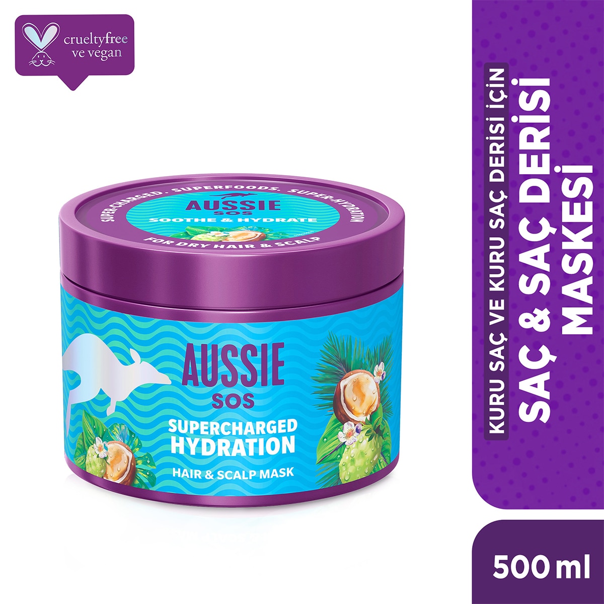  AUSSIE AUSSIE Aussie Sos Supercharged Hydration Saç Maskesi 500 ml  1 of 10 