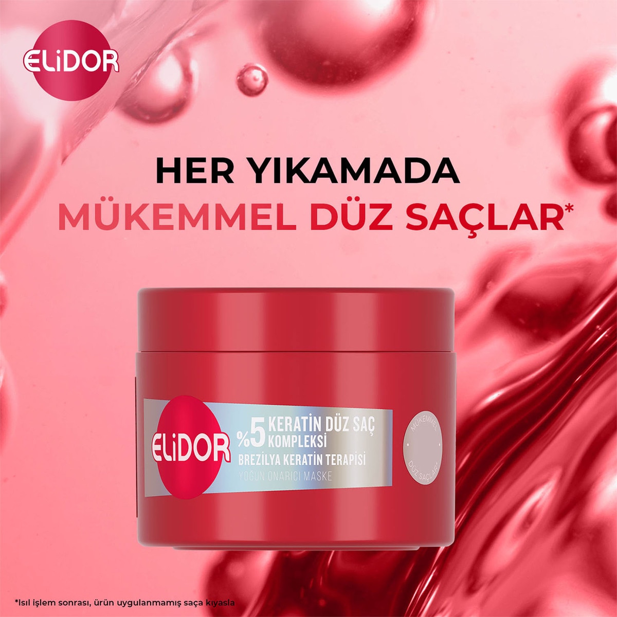  ELİDOR ELİDOR Elidor Brezilya Keratin Terapisi Yoğun Onarıcı Saç Maskesi 220 ml  1 of 9 