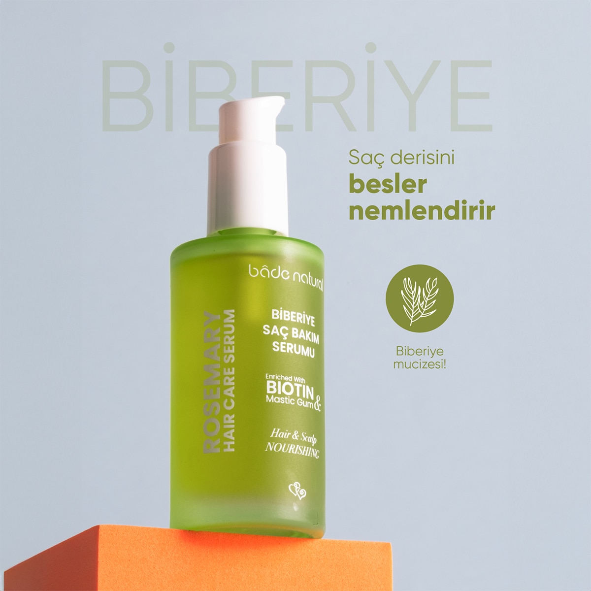  BADE NATURAL BADE NATURAL Bade Natural Saç Serumu Biberiye Dökülme Karşıtı 50 ml  1 of 7 