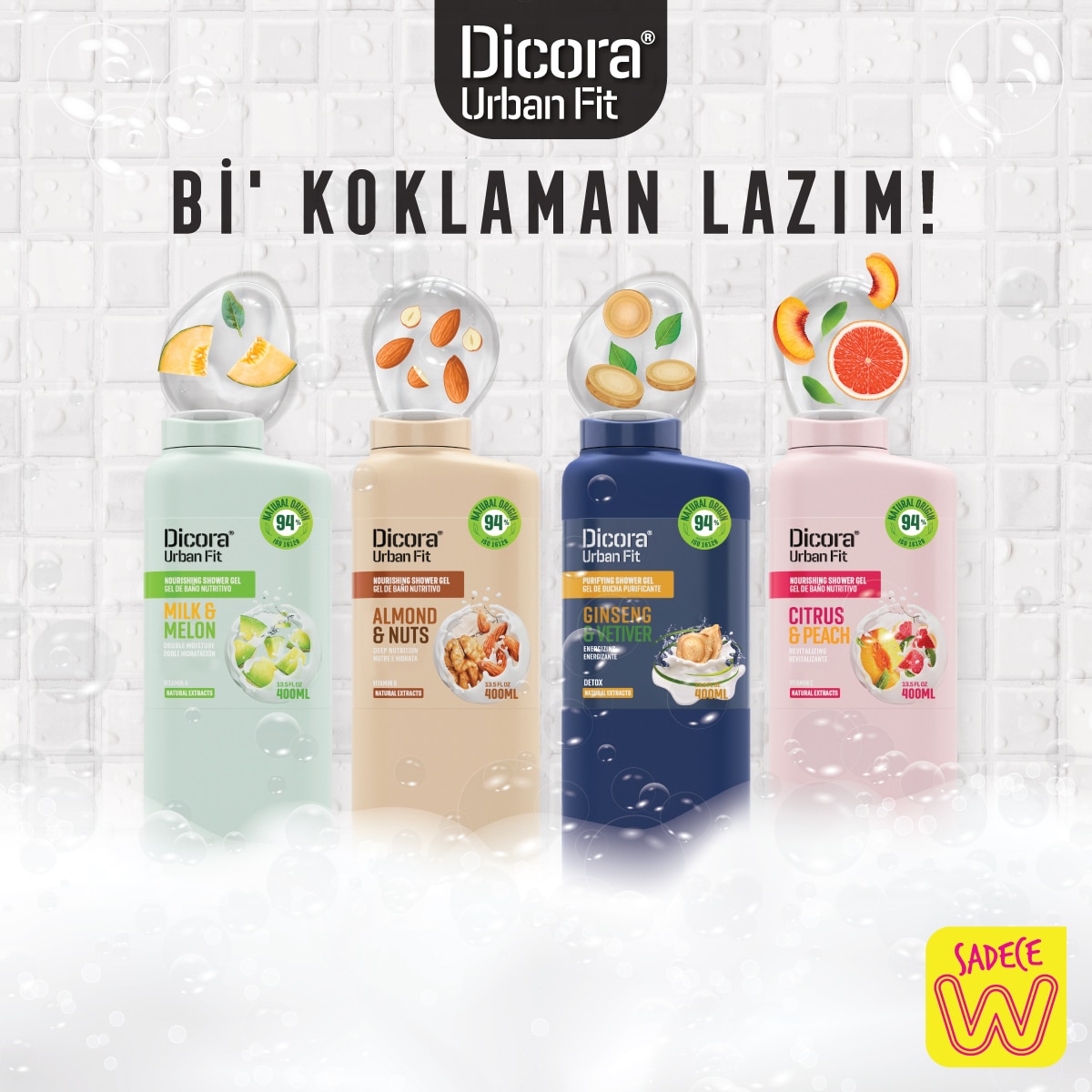  DICORA URBAN FIT DICORA URBAN FIT Dicora Urban Fit Urban Fit A Vitamini Süt ve Kavun Duş Jeli 400 ml  1 of 3 