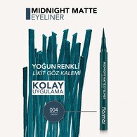 Flormar Midnight Matte  Mat Bitişli Kalem Likit Eyeliner Yeşil
