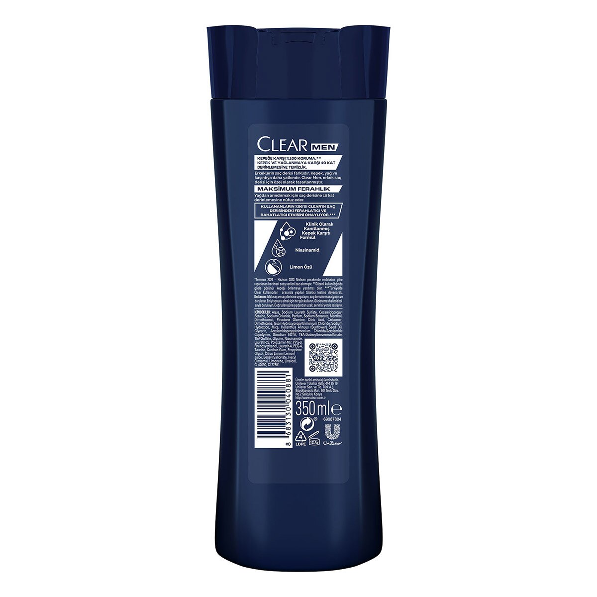 CLEAR CLEAR Clear Men Kepeğe Karşı Etkili Şampuan Maksimum Ferahlık 350 ml 1 of 11