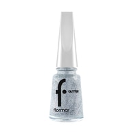 FLORMAR FLORMAR Flormar Glitter Nail Enamel Sim Parçacıklı Yarı Transparan Işıltılı Oje GL38 Holographic Silver 1 of 4