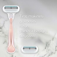 Gillette Venus Smooth Sensitive Pink Tıraş Makinesi + 2 Yedek Bıçak