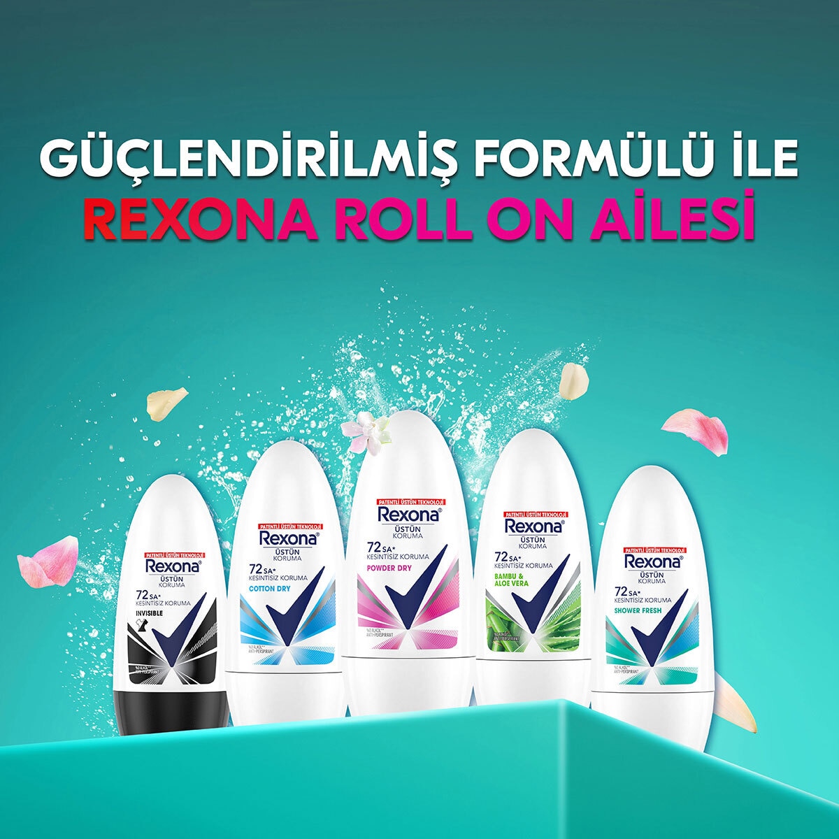  REXONA REXONA Rexona Üstün Koruma Kadın Roll On Deodorant Powder Dry 72 Saat Kesintisiz Koruma 50 ml  1 of 8 