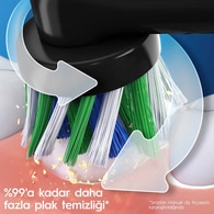 Oral-B Şarjlı/Elektrikli Diş Fırçası Vitality Pro 2'li Siyah&Lila Avantaj Paketi