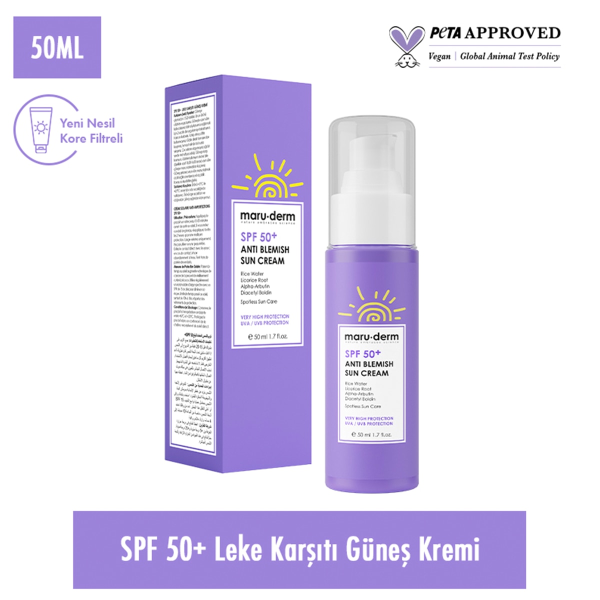 MARUDERM MARUDERM Maruderm SPF+ 50 Leke Karşıtı Güneş Kremi 50 ml 1 of 4