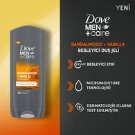  DOVE MEN DOVE MEN Dove Men +Care Sandalwood + Vanilya Duş Jeli 400 ml  1 of 11 