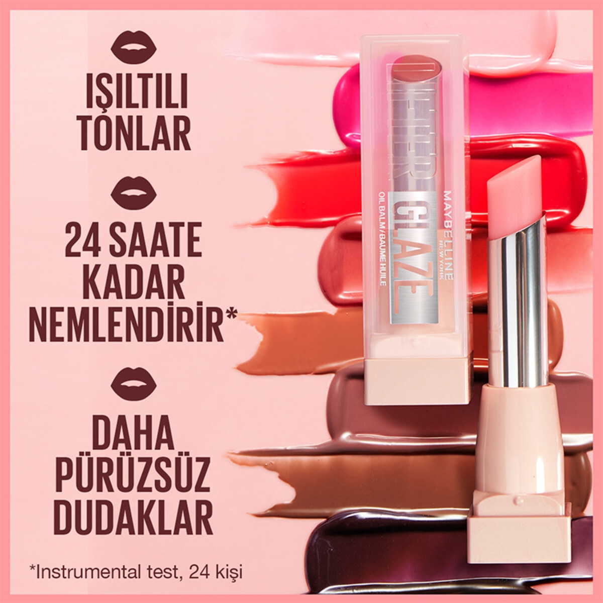 MAYBELLINE MAYBELLINE Maybelline New York Lifter Glaze Shea Yağı ve Hyalüronik Asit içeren Renkli Dudak Balmı 09 Latte Crush 1 of 7