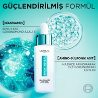 L'Oreal Paris Bright Reveal Koyu Leke Karşıtı Serum 10%Niasinamid 30 ml Sivilce, Güneş, Yaşlanma Lekelerinde Etkili