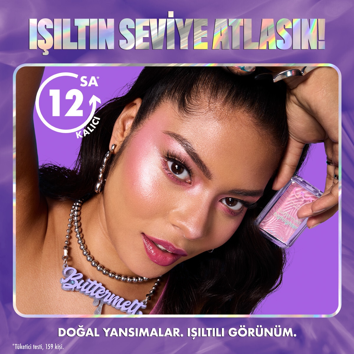  NYX NYX Nyx Professional Makeup Buttermelt Highlighter Kremsi Pudra Aydınlatıcı 05 Bright And Butta  1 of 8 