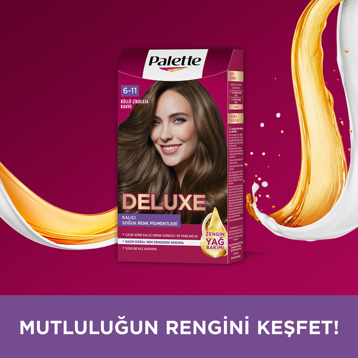  PALETTE PALETTE Palette Deluxe Saç Boyası Küllü Kahve 6-11  1 of 8 