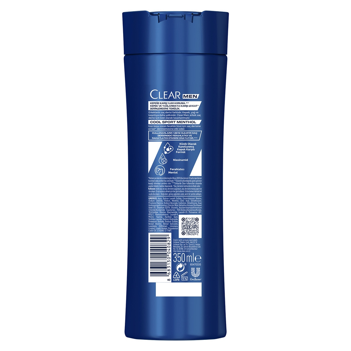 CLEAR CLEAR Clear Men Kepeğe Karşı Etkili Şampuan Cool Sport Menthol 350 ml 1 of 13
