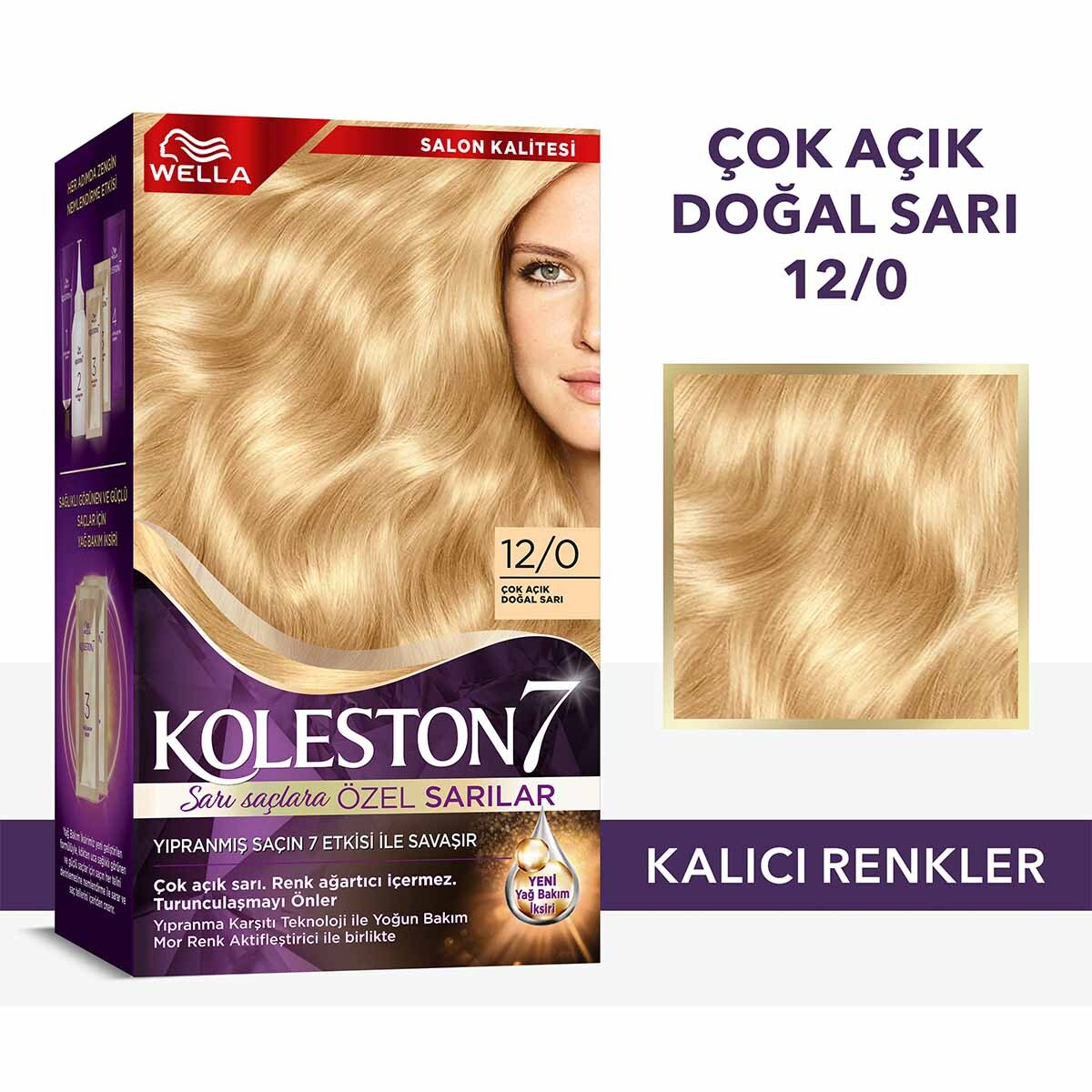 KOLESTON KOLESTON Wella Koleston Kit Saç Boyası Çok Açık Doğal Sarı 12/0 1 of 9